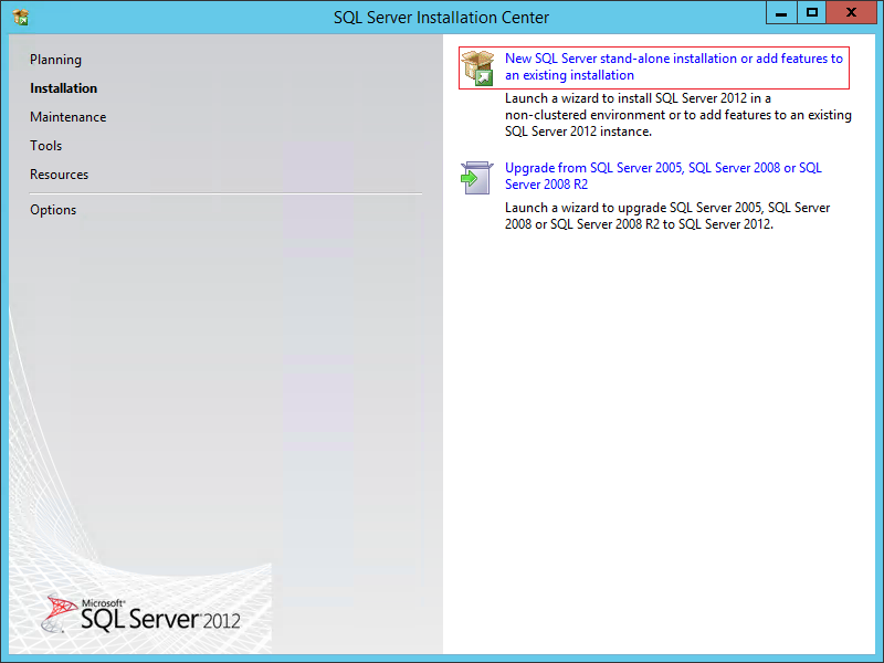 Установка SQL Server, шаг 2