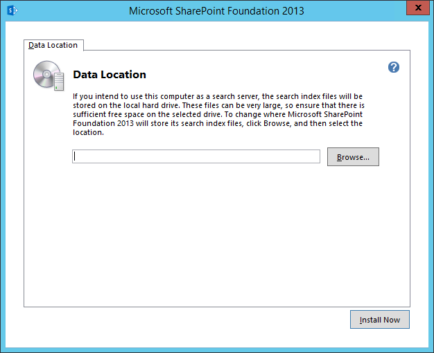 Установка Microsoft SharePoint Foundation, шаг 3