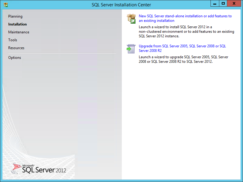 Установка SQL Server
