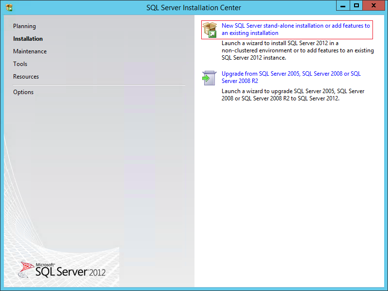 Установка SQL Server