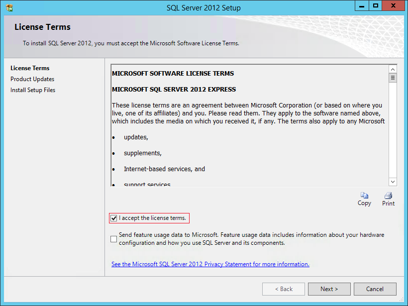 Установка SQL Server