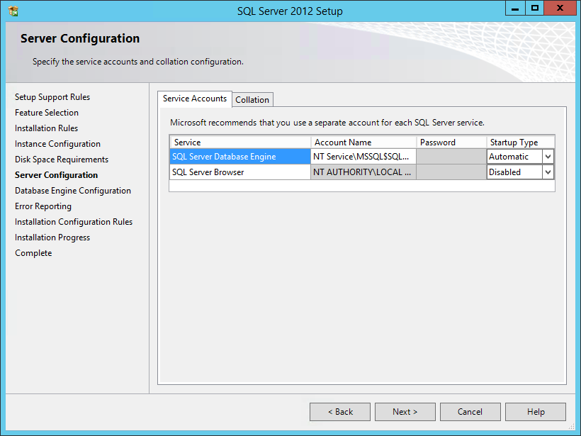 Установка SQL Server