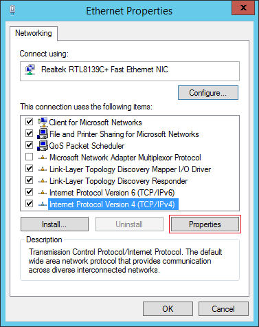 Настройка статического IP-адреса