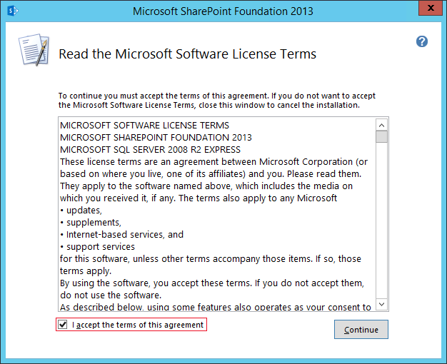 Установка Microsoft SharePoint Foundation