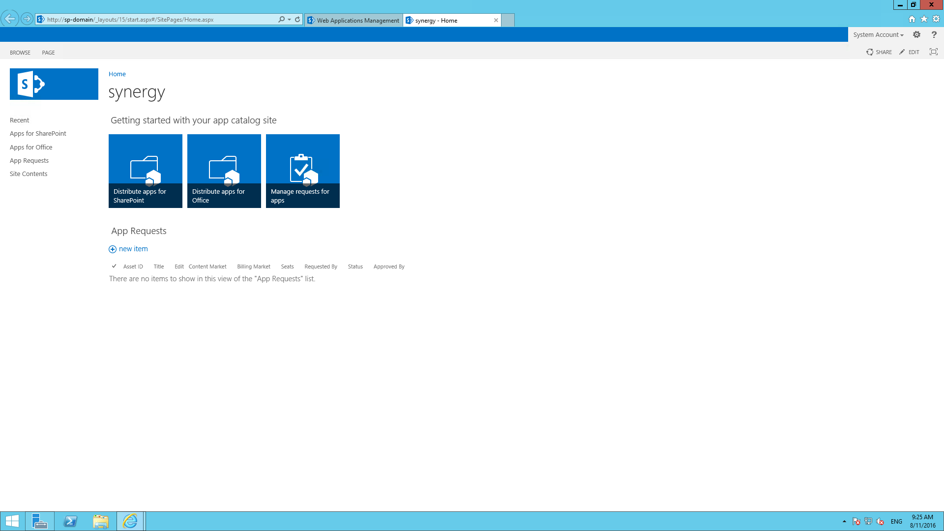 Настройка Microsoft SharePoint Foundation