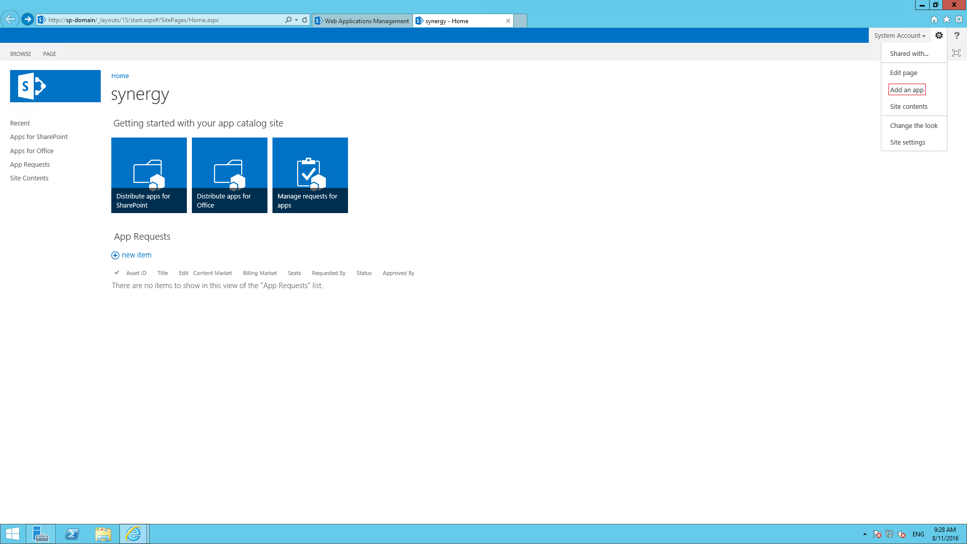 Настройка Microsoft SharePoint Foundation