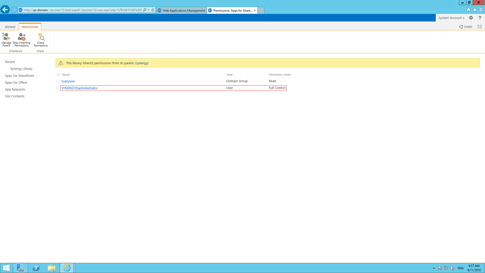 Настройка Microsoft SharePoint Foundation