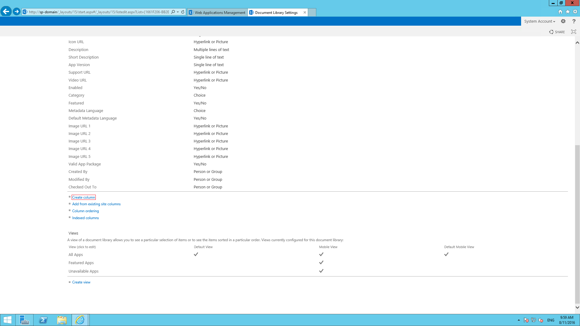 Настройка Microsoft SharePoint Foundation