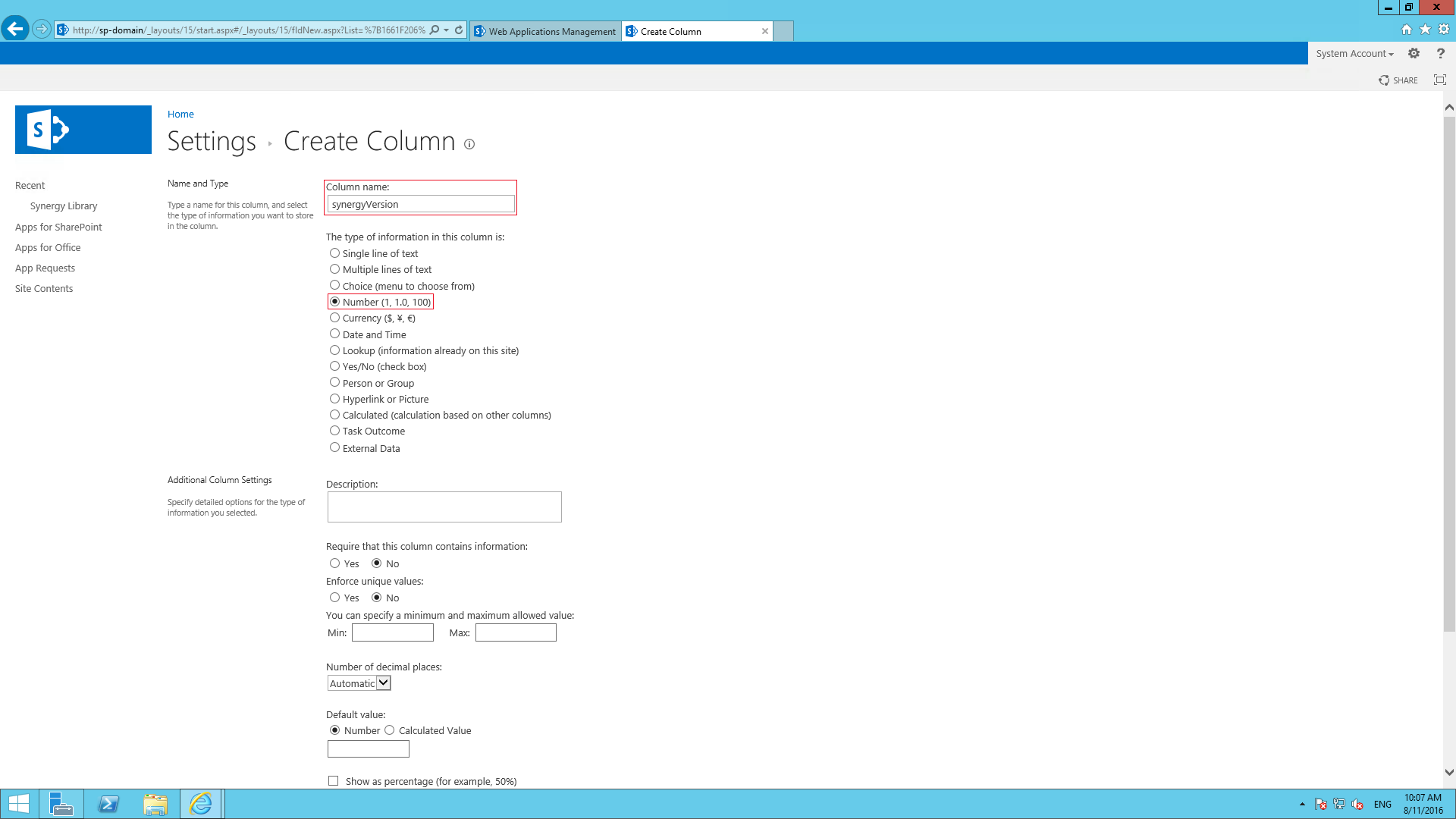 Настройка Microsoft SharePoint Foundation