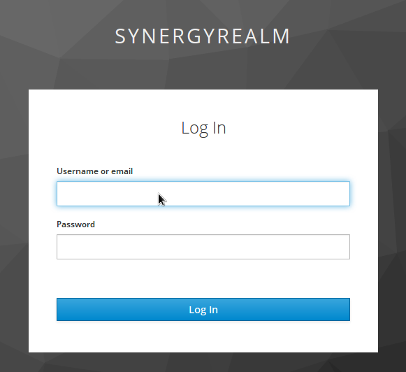 Страница авторизации Synergy с подключенным Keycloak
